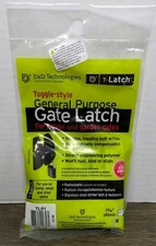 Gate Latch D & D Technologies T-Latch General Purpose TL01 Toggle Lock Black NEW