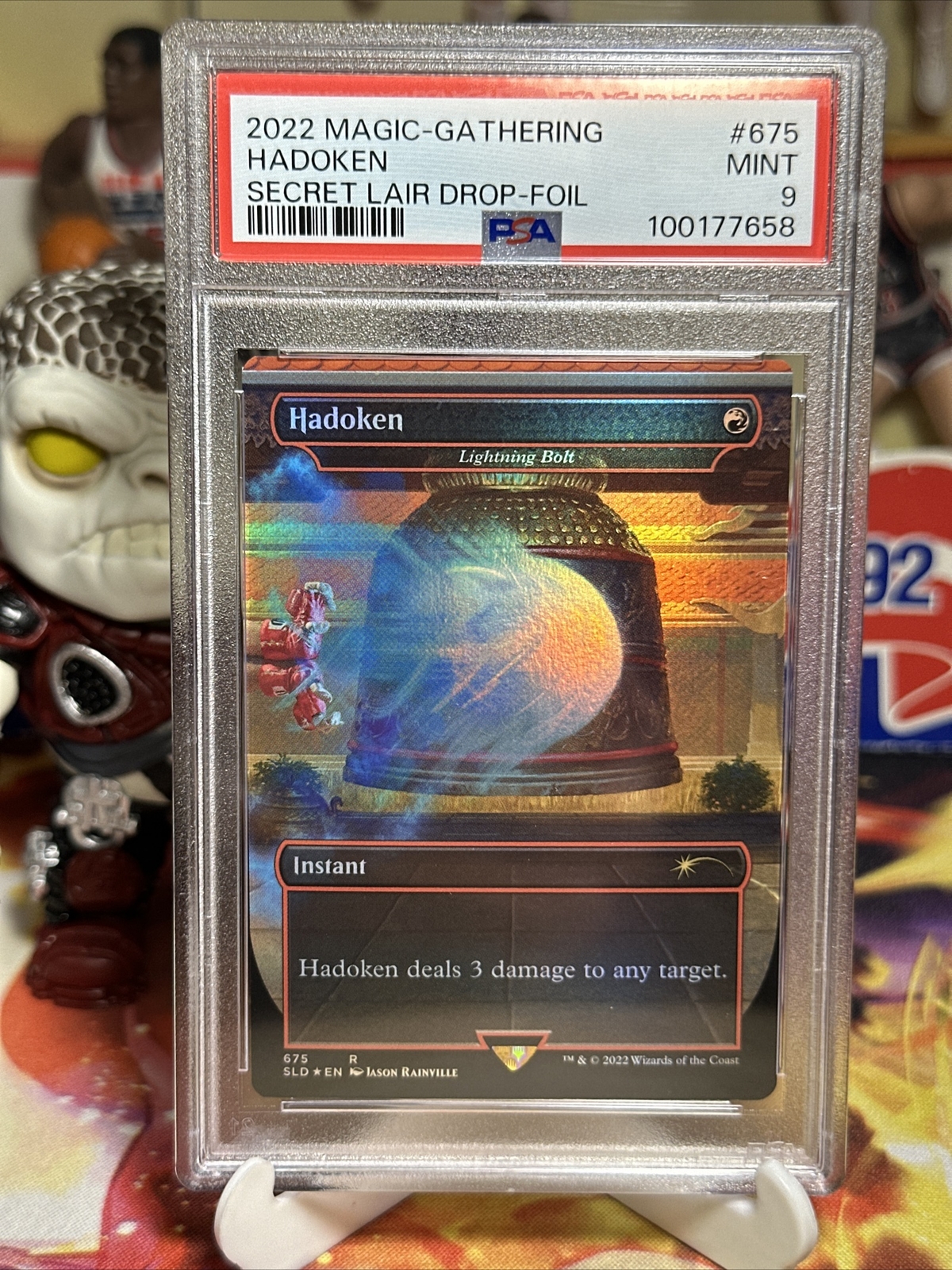 2022 MTG Secret Lair Drop Street Fighter Hadoken Foil PSA 9