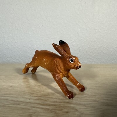 1998 Safari LTD Hare Jumping Wild Rabbit Realistic Toy Figure 1.5'' Tall 