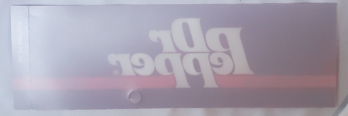 Vtg Soda Dr Pepper Vending Machine Insert Label Plastic Sign