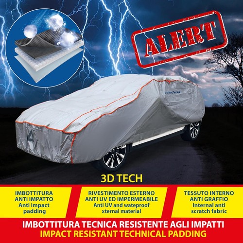 TELO COPRIAUTO PER SUV ANTIGRANDINE GOODYEAR TAGLIA S/M 460x178x155cm 6 mm - Foto 9 di 11