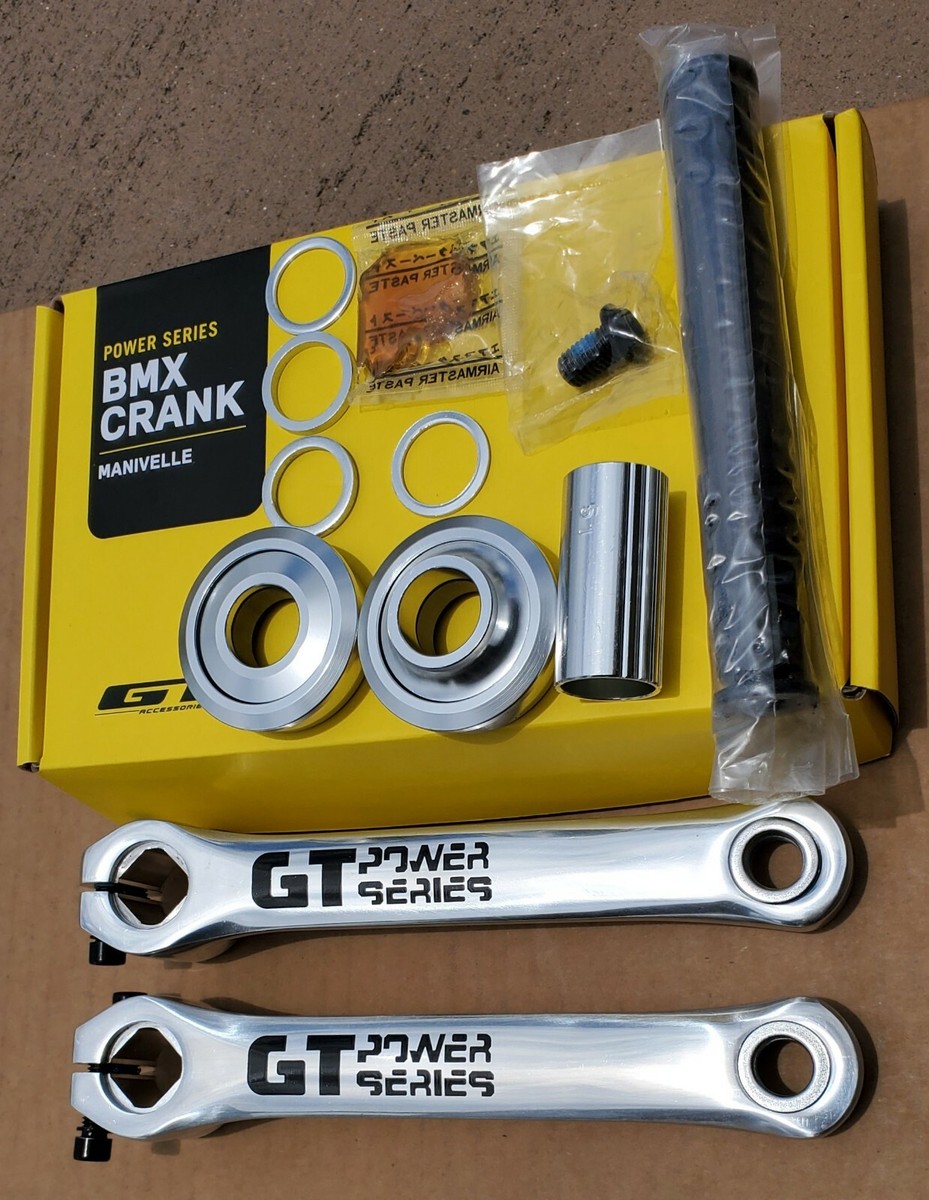 GT Power Series Cranks 175mm Silver FREE GT 22mm American BB