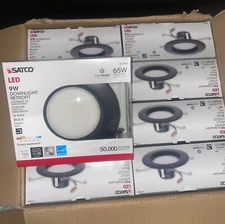 (Set of 8) S11835 9WLED/RDL/5-6/CCT-SEL/120V/BL 9 Watt; LED Downlight Retrofit