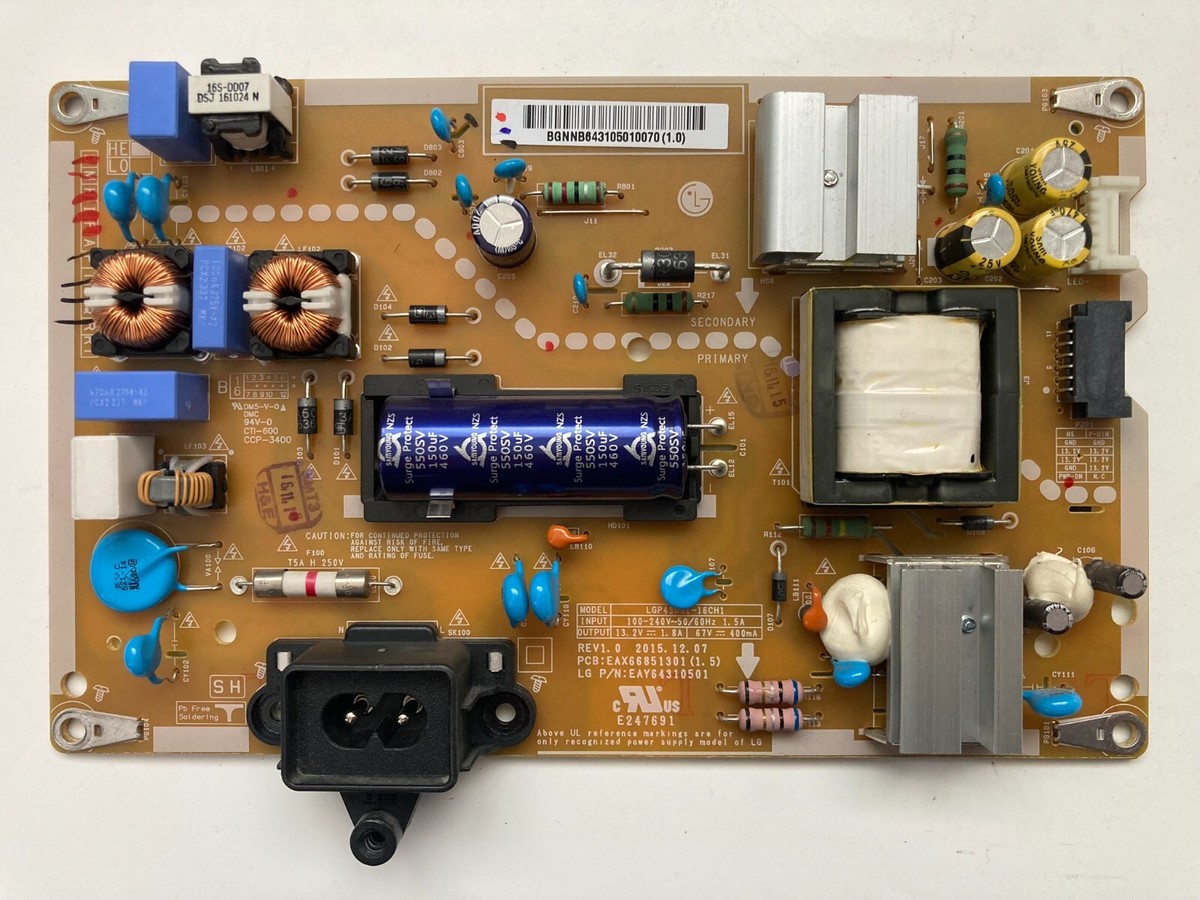 EAX66851301(1.5) EAY64310501 LGP43DSI-16CH1 REV1.0 Power