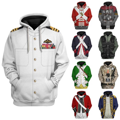 Army Historical Uniforms 3D Pattern Hoodie Cosplay Sweatershirt Men Women Jacket eBay