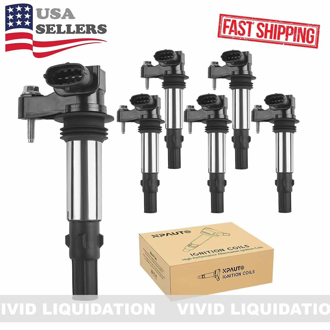 6-Pack Ignition Coil for 2004-2009 Cadillac CTS RSX STS V6 3.6L Engine