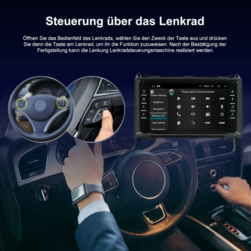 Android Autoradio Für Mercedes Benz W639 W906 W169 Sprinter Viano Vito3 GPS Navi - Bild 4 von 4