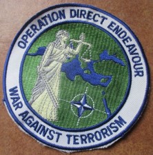 Operation Direct Endeavour WAR Against Terrorism Patch Verbandsabzeichen