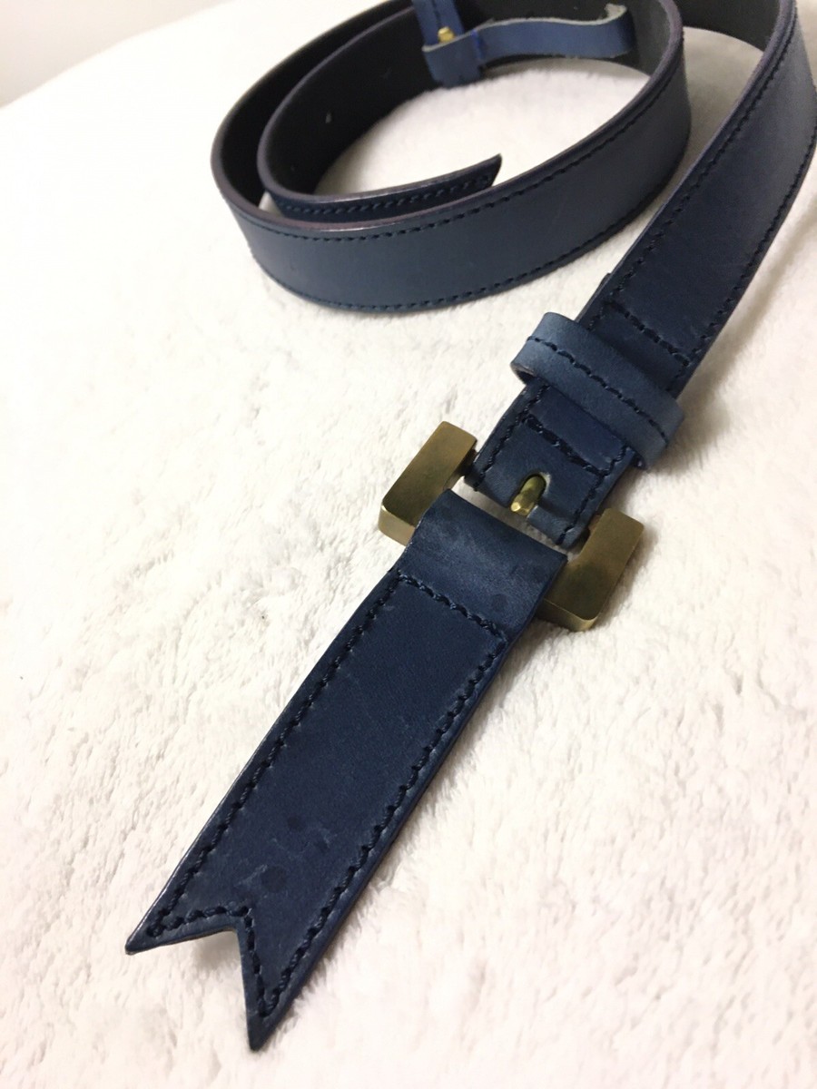 Meredith Wendell Belt NWT MEREDITH WENDELL BLACK LEATHER BELT WITH WHITE EYELETS SIZE  main image 2