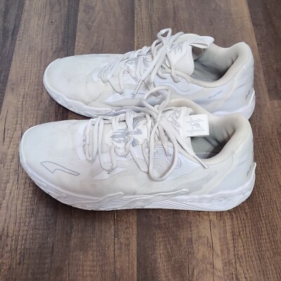 Puma Men's 11 Lamelo Rare M.E.l.o. 1 Of 1 Low Basketball Sneakers White Ivory 