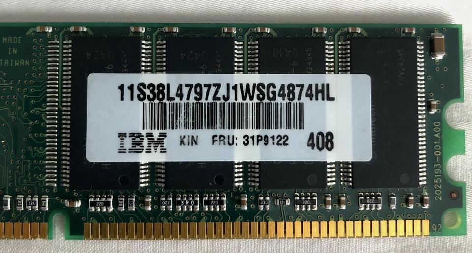 Genuine IBM SDRAM UDIMM DDR1 333Mhz CL2.5 PC2700U 512MB - IBM FRU 31P9122 - Image 2 of 3