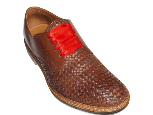 Coloured Satin Ribbon Shoelaces With Aglets For Mens Dress Shoes, Formal Shoes** - Picture 6 of 21