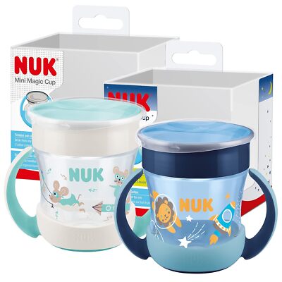 NUK Mini Magic Cup Trinklernbecher mit Leuchteffekt 6+ Monate | 160 ml, BPA-frei