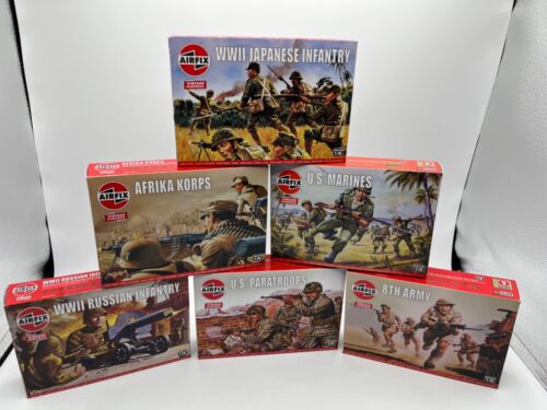 Airfix 1/76 Soldier Figures German, Russian, US, British & Japanese Infantry - Picture 1 of 16