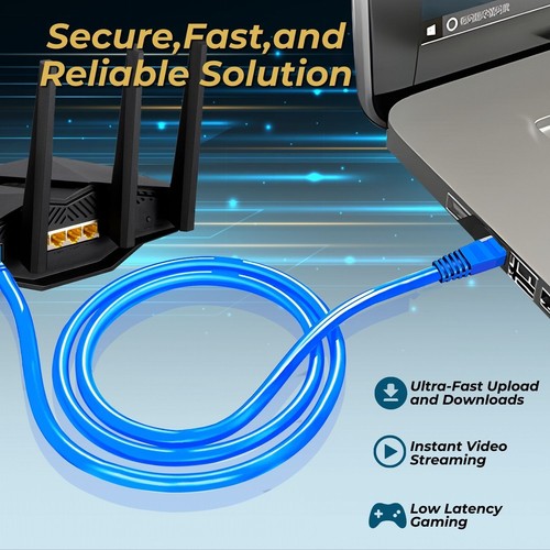 Cat 5e Ethernet Cable 50ft, Cat 5 Internet Patch Cable Cat5e Cable RJ45 Connect - 第 6/7 張圖片