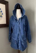 Vintage 80s 90s Poetic License People Denim Oversized Jacket Small Free Grunge