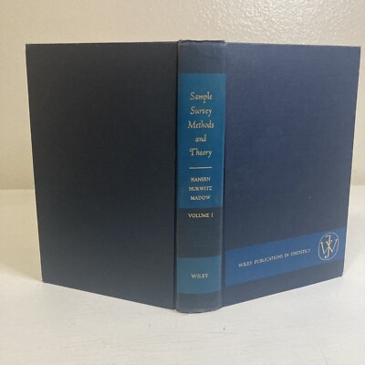 Sample Survey Methods And Theory Volume 1: Methods And Applications HC 1953 Ex-L