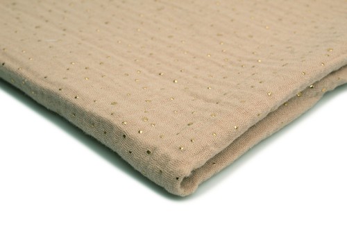 Cotton Fabric Muslin double gauze with golden dots 50 x 130 cm - Picture 99 of 106