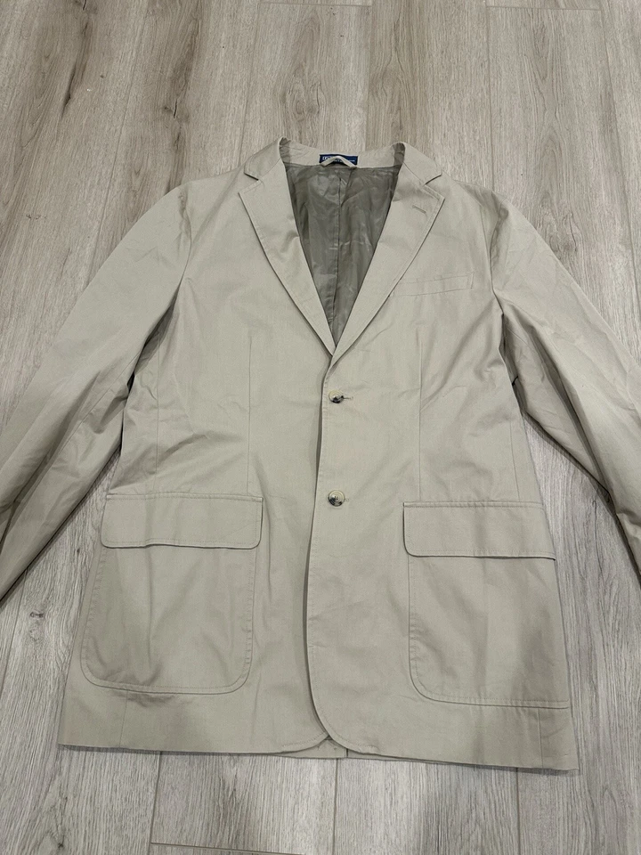 Polo Ralph Lauren Beige Cotton Chino Blazer Jacket Unstructured 42R - Image 3 of 4