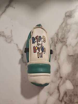 Retired And Loving It Golf Ball Caddy Holder Green White Novelty Retirement Gift