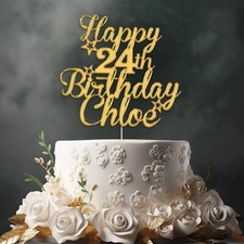 Custom Personalise Acrylic Cake Topper Party Decor Birthday Any Name Age