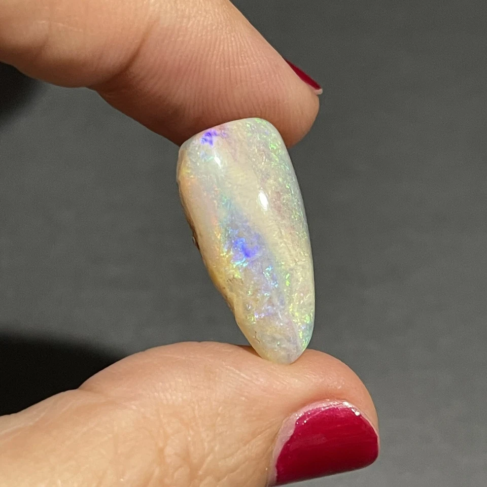 Cabochão opala australiana deslumbrante 9,85 ct 24,4x13,2x5,6 mm gema solta - Imagem 4 de 4