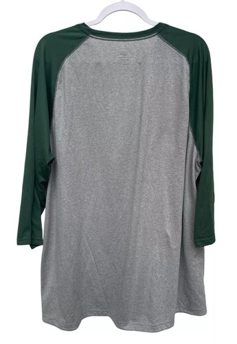 New Balance Women's Size 3XL Hunter Green Gray Pullover Baseball Shirt flaw - 第 4/9 張圖片