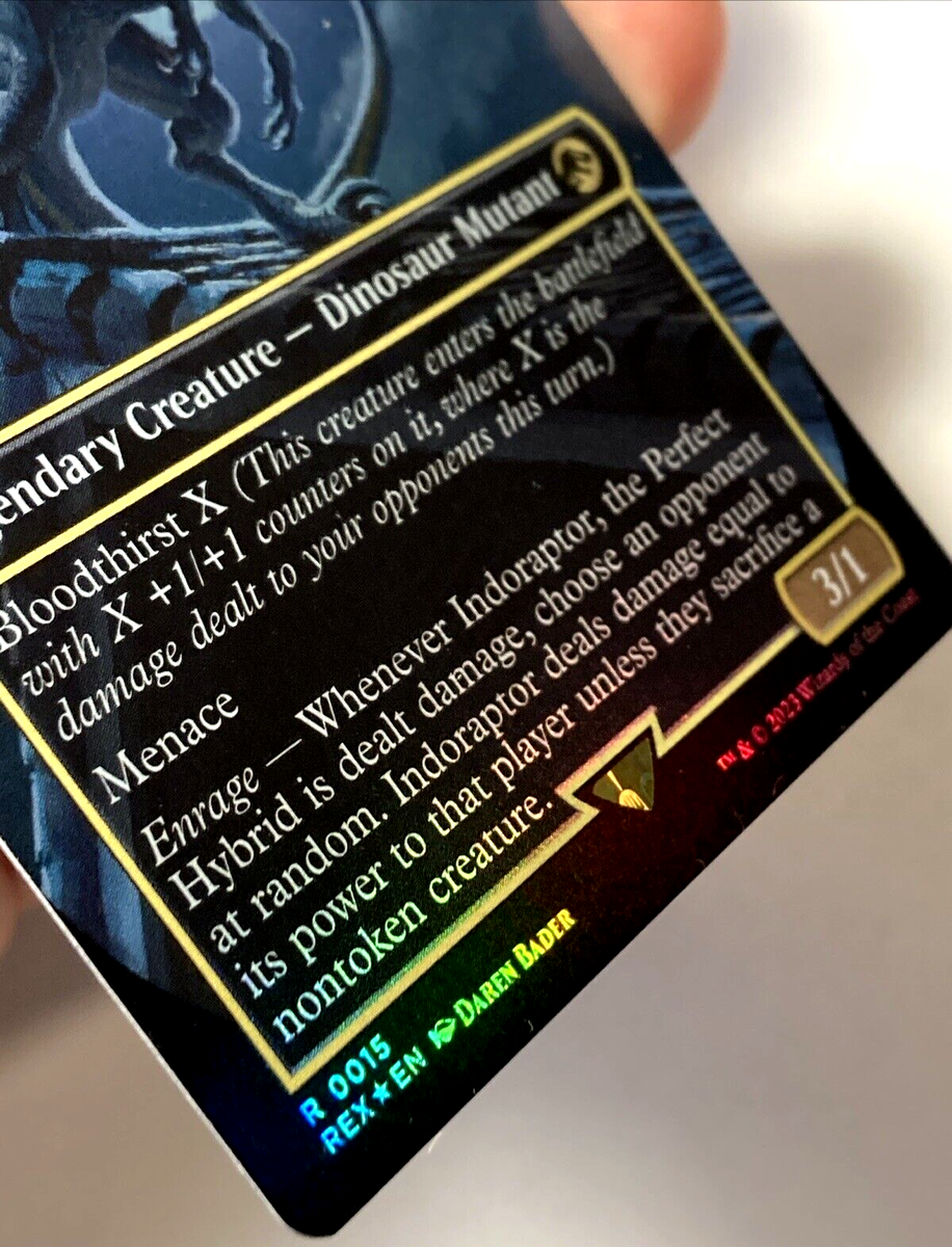 MTG Indoraptor, the Perfect Hybrid FOIL Universes Beyond: Jurassic World 15 NM | eBay MTG Indoraptor, the Perfect Hybrid FOIL Universes Beyond: Jurassic World 15 NM | eBay