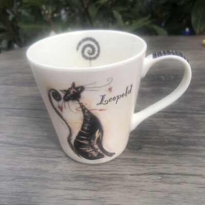 Portmeirion Pimpernel Catitudes Leopold Katze Bone China Becher Marilyn Robertson
