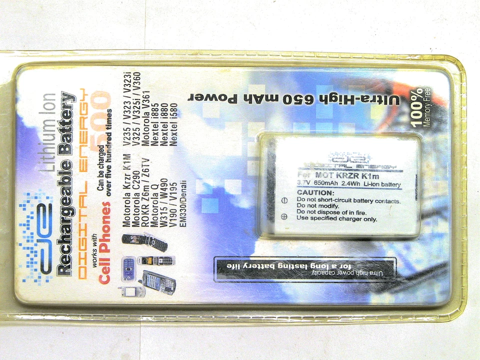 Baterías para teléfono celular RadioShack Digital Energy de iones de litio 3,7 V 230-0090 Foto 2 de 2