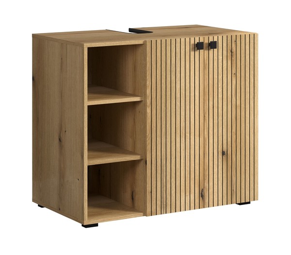 Trendteam Waschbeckenunterschrank Badschrank Purebliss Evoke Eiche 90X79X53Cm-image