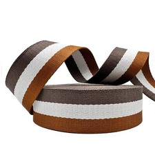 Polyester Webbing Strap 1.5 inch Wide 12 Yard Striped Nylon Webbing for Bag S...