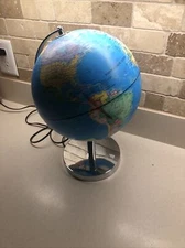 **Repogle Astrology Stars Earth Land And Sea Night Globe 12" Lights Up**