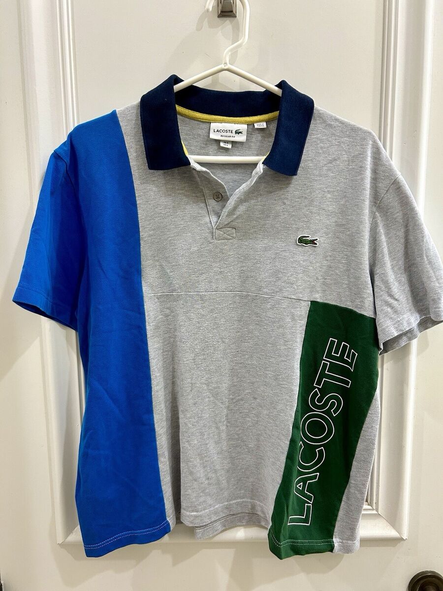 Lacoste Polo Shirt Size 5 L Colorblock Regular Fit Stretch Lacoste Polo Shirt Size 5 L Colorblock Regular Fit Stretch
