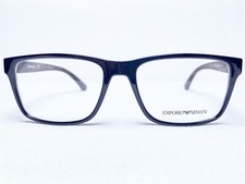 NEW Emporio Armani EA3103 5017 Mens Black Rectangle Eyeglasses Frames 53/17 140
