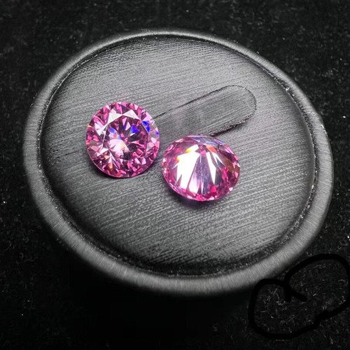 Best price Pink Color 3EX Cut Moissanite Stone Loose Gemstone With Certificate - Picture 8 of 25