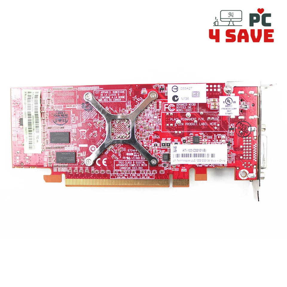 HP AMD FirePro 3D V3800 512MB GDDR3 Low Profile DP DVI 608528-002 608886-001 - Image 2 of 3