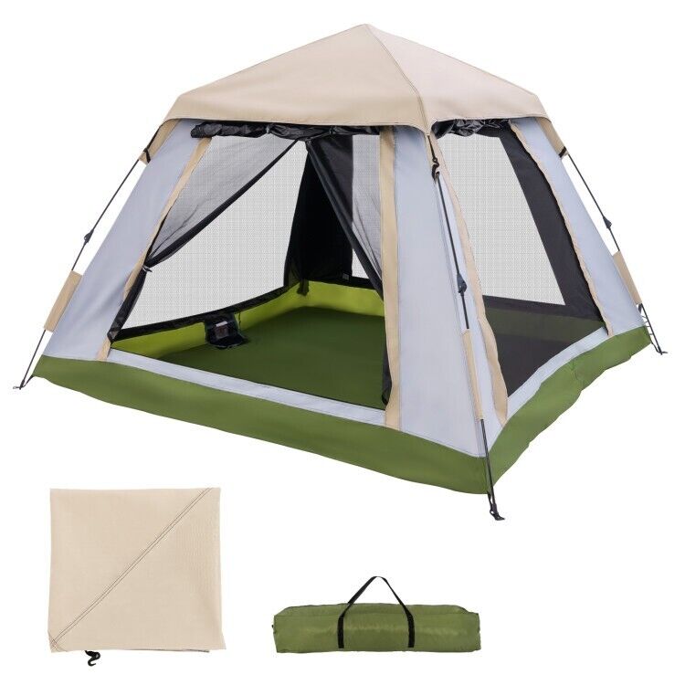 2-4 Person Outdoor Instant Pop-up Camping Tent Backpacking Waterproof Portable