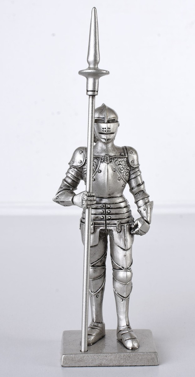 Knight with Lance Medieval Armor Knight Figure Signed Veronese