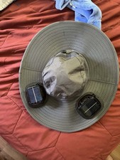 Solar-powered fan sun hat with 2 fans, adjustable 180  rotation, UPF 50 sun pro
