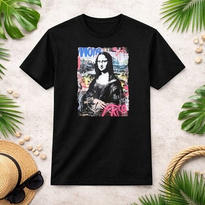 Mona Lisa Aesthetic Clothes Vintage Y2K Streetwear Women Men T-Shirt Size S-4XL