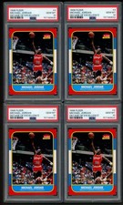 Lot of (4) 1996 Fleer Decade Of Excellence #4 Michael Jordan HOF PSA 10
