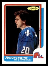 1986 OPC O-Pee-Chee Hockey #125 Anton Stastny Signed Autograph (no COA)