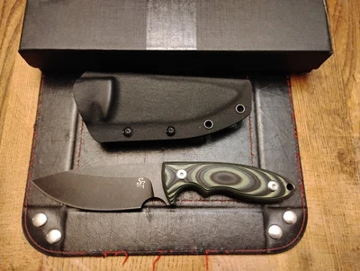 Sitivien Fixed Blade Knife 4.6 " AUS 8 Blade Kydex Sheath Layered G10 Handle