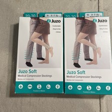 2 Juzo 2001 Soft 20-30 Closed Toe Knee High Compression Stocking w/Silicone Band