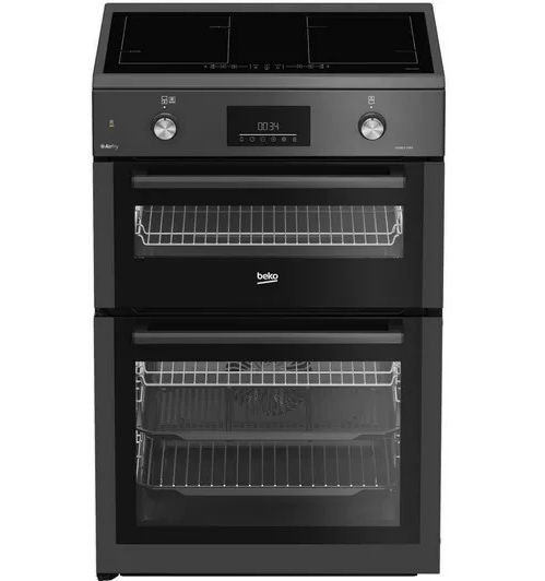 Beko BDI6C55FA 60cm Electric Cooker with Double Ovens, Grill, Induction Hob