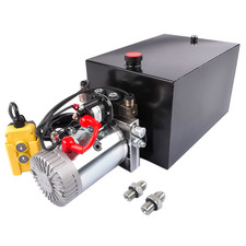 20 Quart Double Acting Hydraulic Pump 12V DC Dump Trailer Hydraulic Power Unit