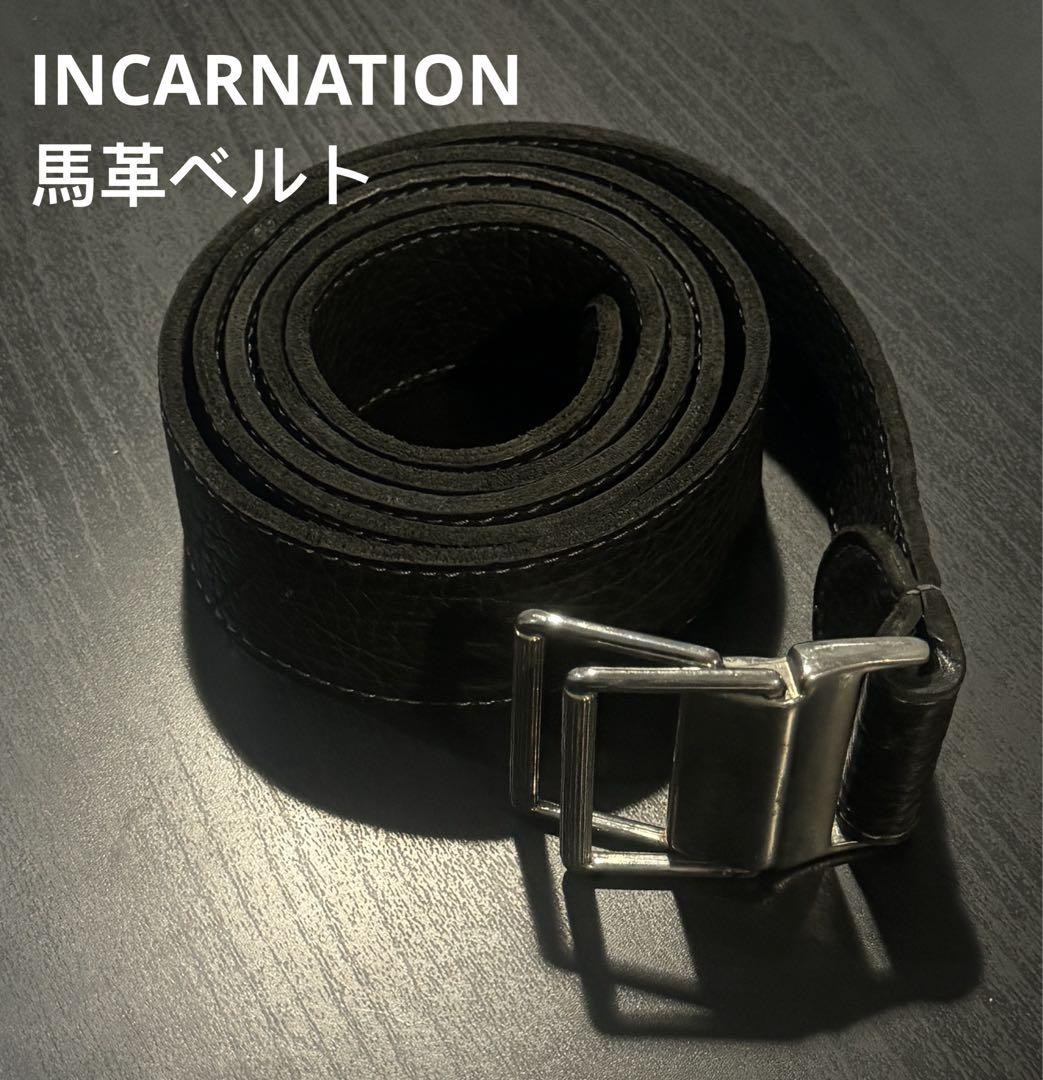 Incarnation Mens Genuine Horse Leather Belt with Unique Designer Style