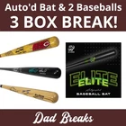 MIAMI MARLINS autographed Hit Parade Bat + 2 signed Baseball: 3 BoxBreak