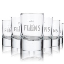 6x Flensburger Pilsener Mini Glas Set / Gläser Shotglas FLENS / NORDLICHT